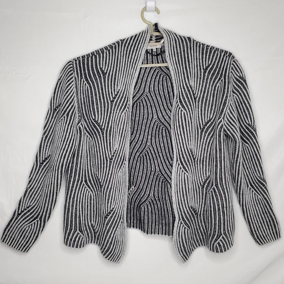 Bartolini Cashmere Wool Blend Cardigan Size L Made in Italy Open Front Sweater - Picture 12 of 12